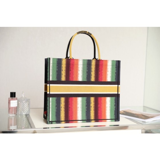 DIOR TOTE seven colorful stripes